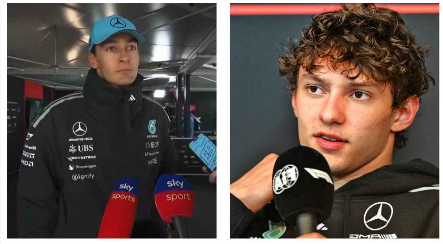 George Russell and Kimi Antonelli discuss the F1 title race