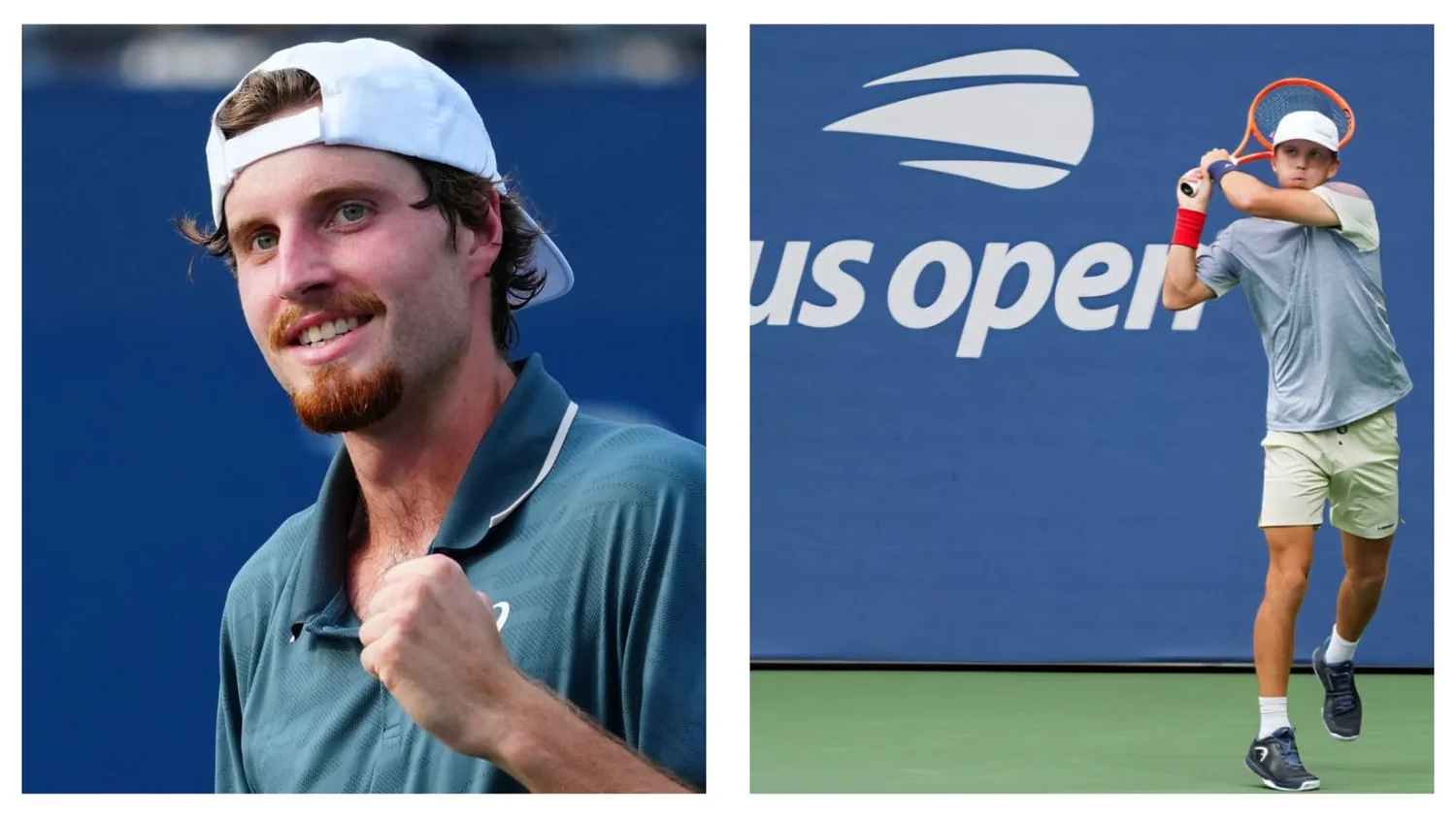 Toby Samuel celebrates US Open qualifying success on the tennis court