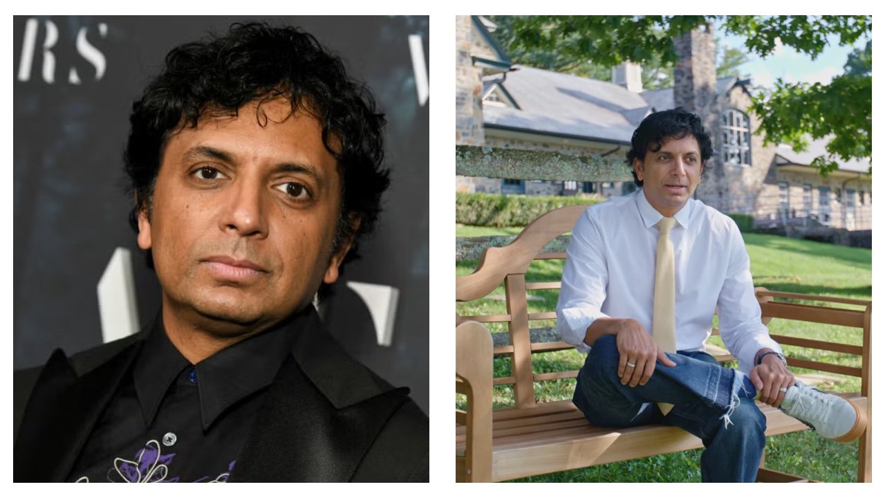 "Director M. Night Shyamalan seen at a red carpet event and relaxing outdoors at his mansion"